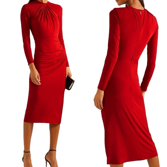 Jason Wu Collection Red Midi Dress Cocktail Event Red Carpet Formal Womens XS - Picture 1 of 6